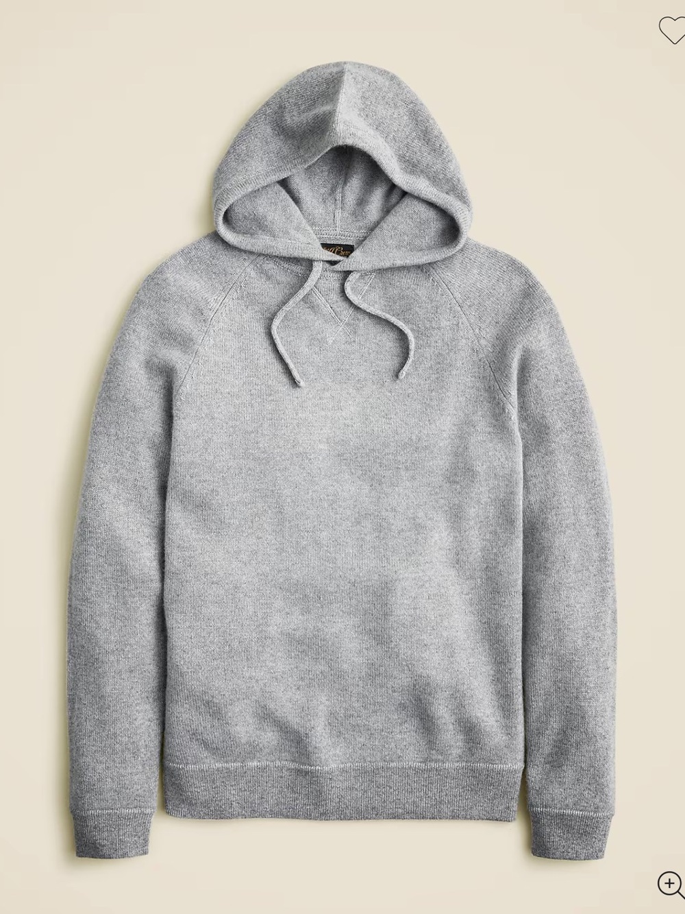 J.Crew Midweight cashmere raglan-sleeve hooded sweater